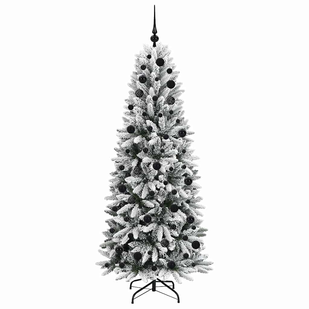 Kunstig juletre med 300 LED Hvit 180 cm PVC, plast, stål og PE