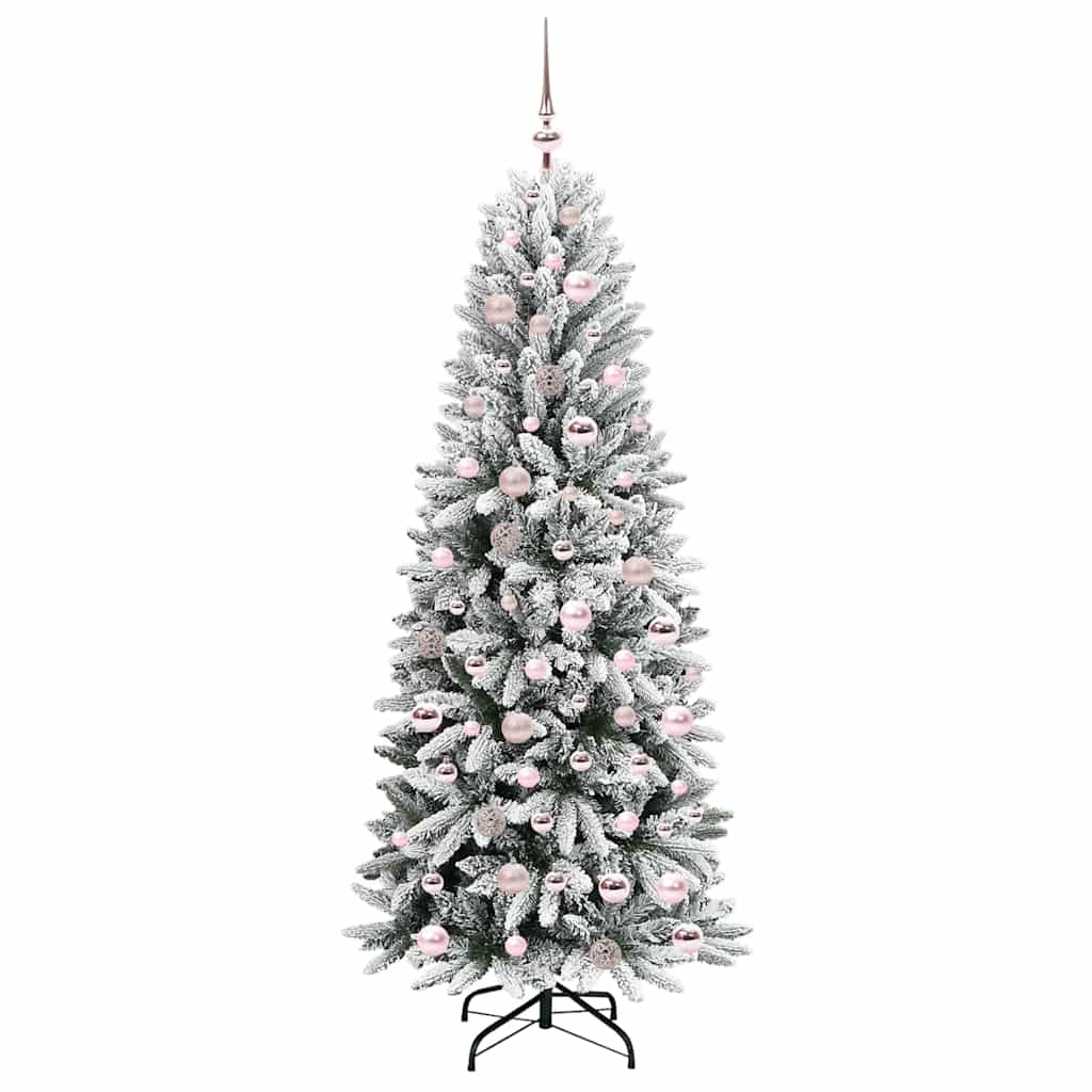 Kunstig juletre med 300 LED Hvit 180 cm PVC, plast, stål og PE