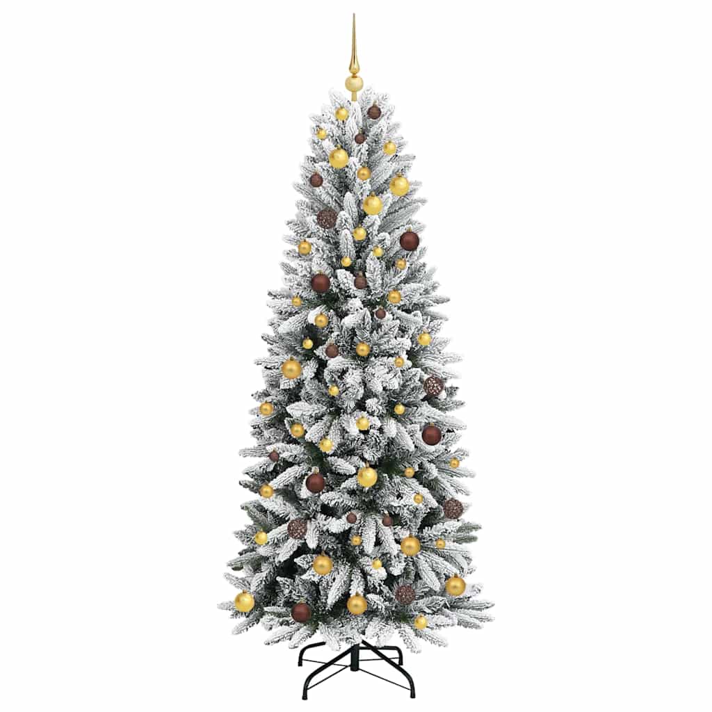 Kunstig juletre med 300 LED Hvit 210 cm PVC, plast, stål og PE