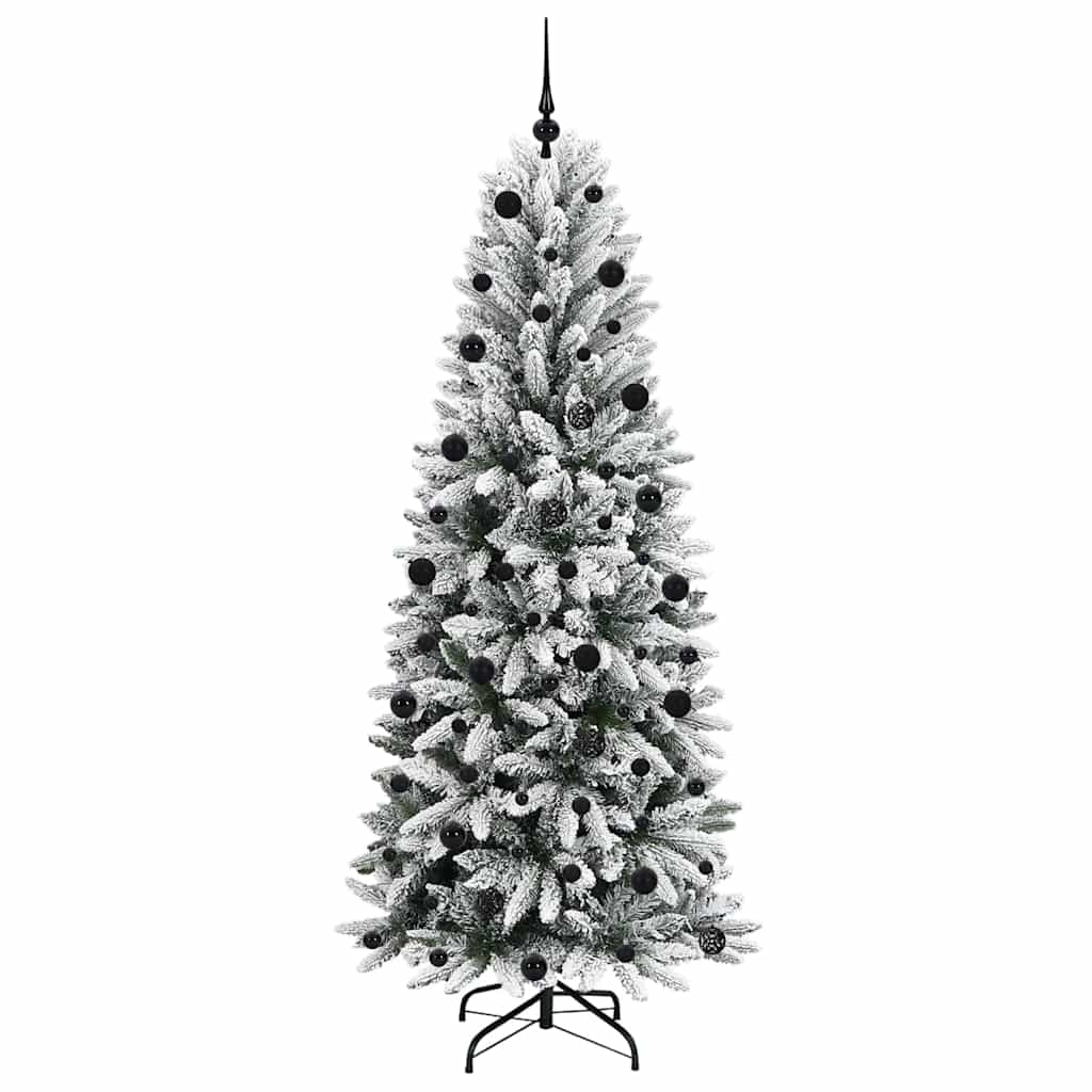 Kunstig juletre med 300 LED Hvit 210 cm PVC, plast, stål og PE