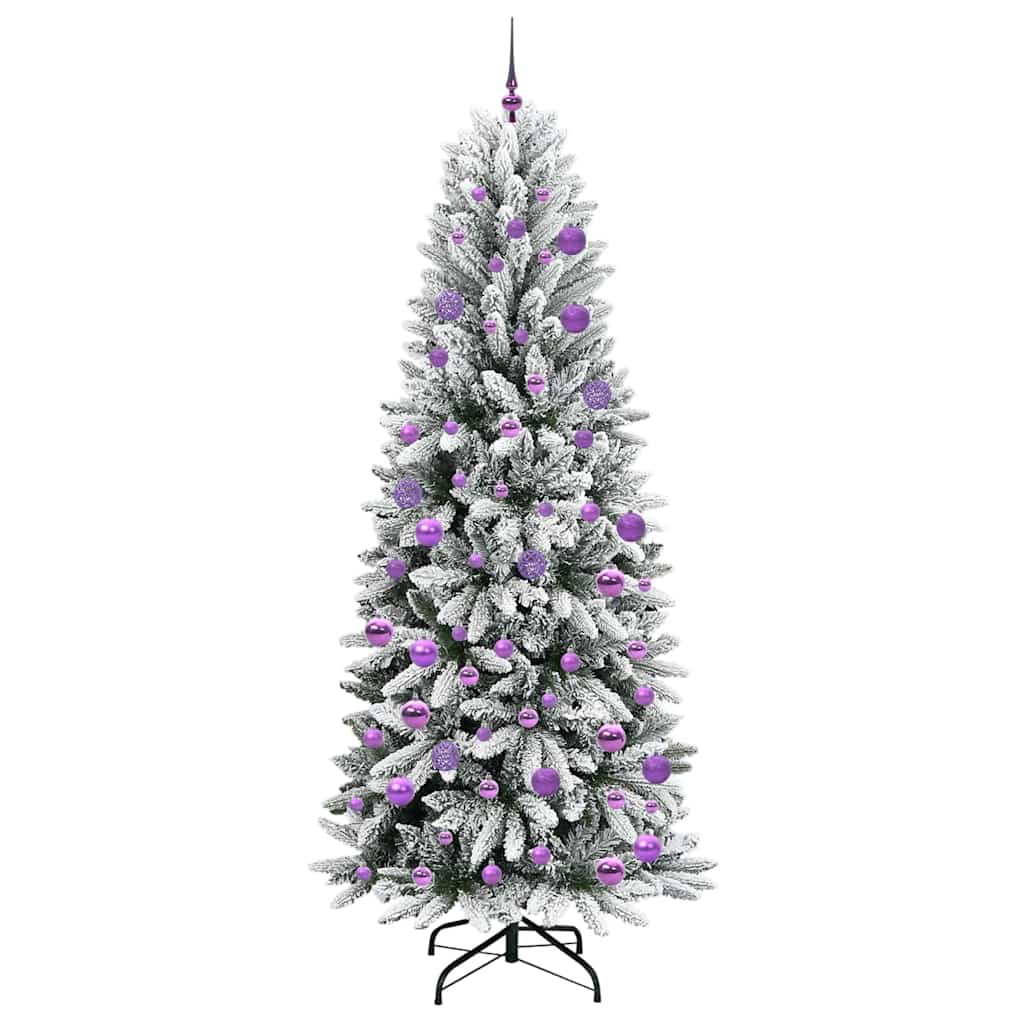 Kunstig juletre med 300 LED Hvit 210 cm PVC, plast, stål og PE
