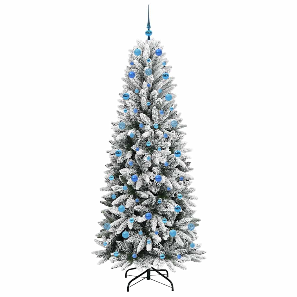 Kunstig juletre med 300 LED Hvit 210 cm PVC, plast, stål og PE