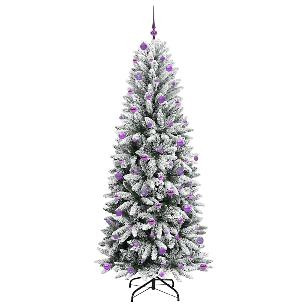 Kunstig juletre med 300 LED Hvit 240 cm PVC, plast, stål og PE
