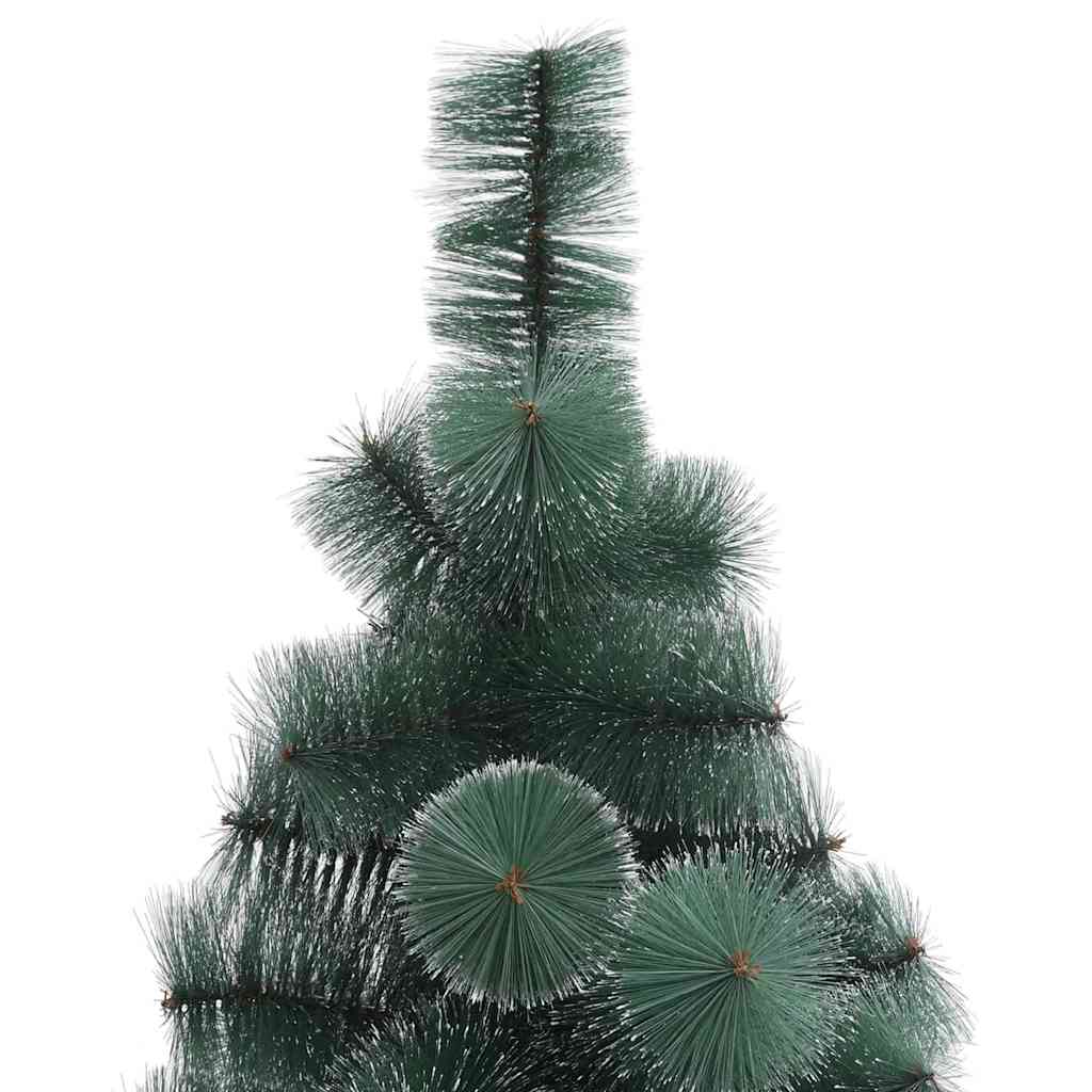 Kunstig forhåndsbelyst juletre med kule sett grønn 120 cm PET