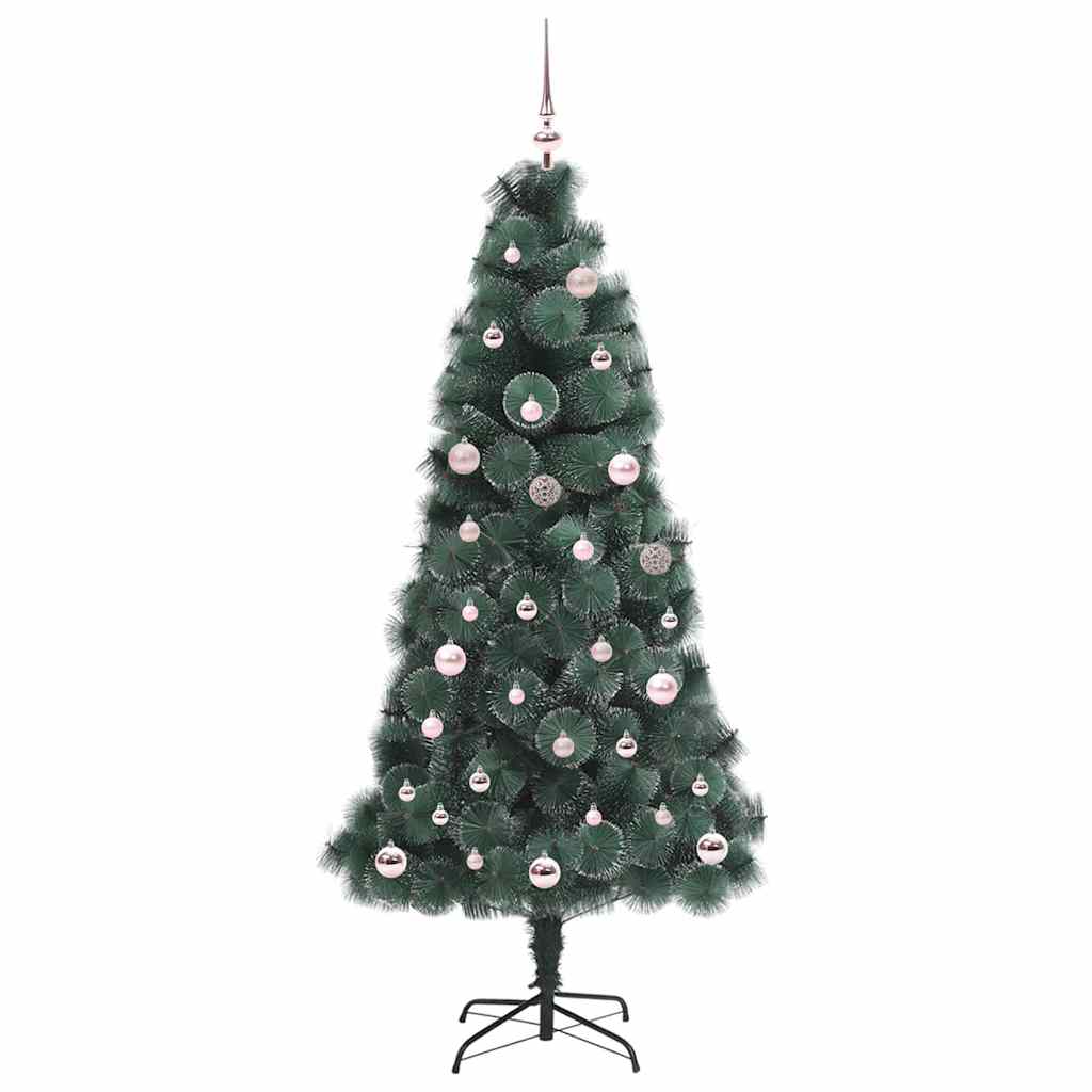 Kunstig Forsynt Juletre med Kule Sett grønn 150 cm PET
