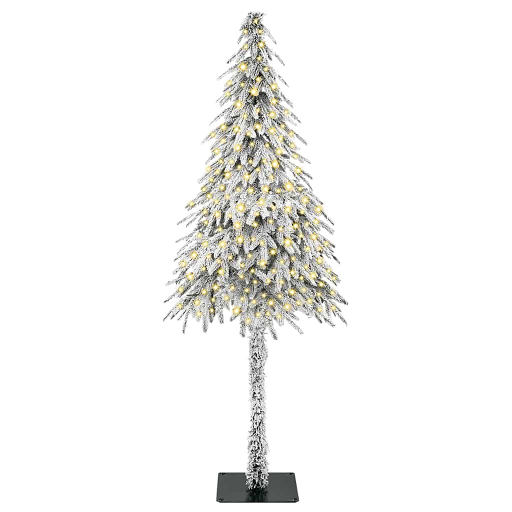 Juletre med 300 LED med stativ Hvit 210 cm PE og stål