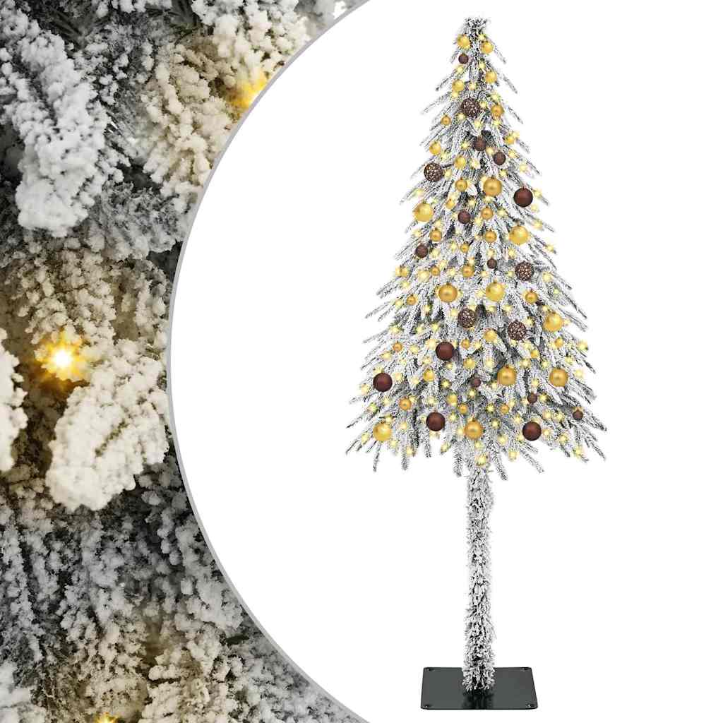 Juletre med 300 LED med stativ Hvit 210 cm PE og stål