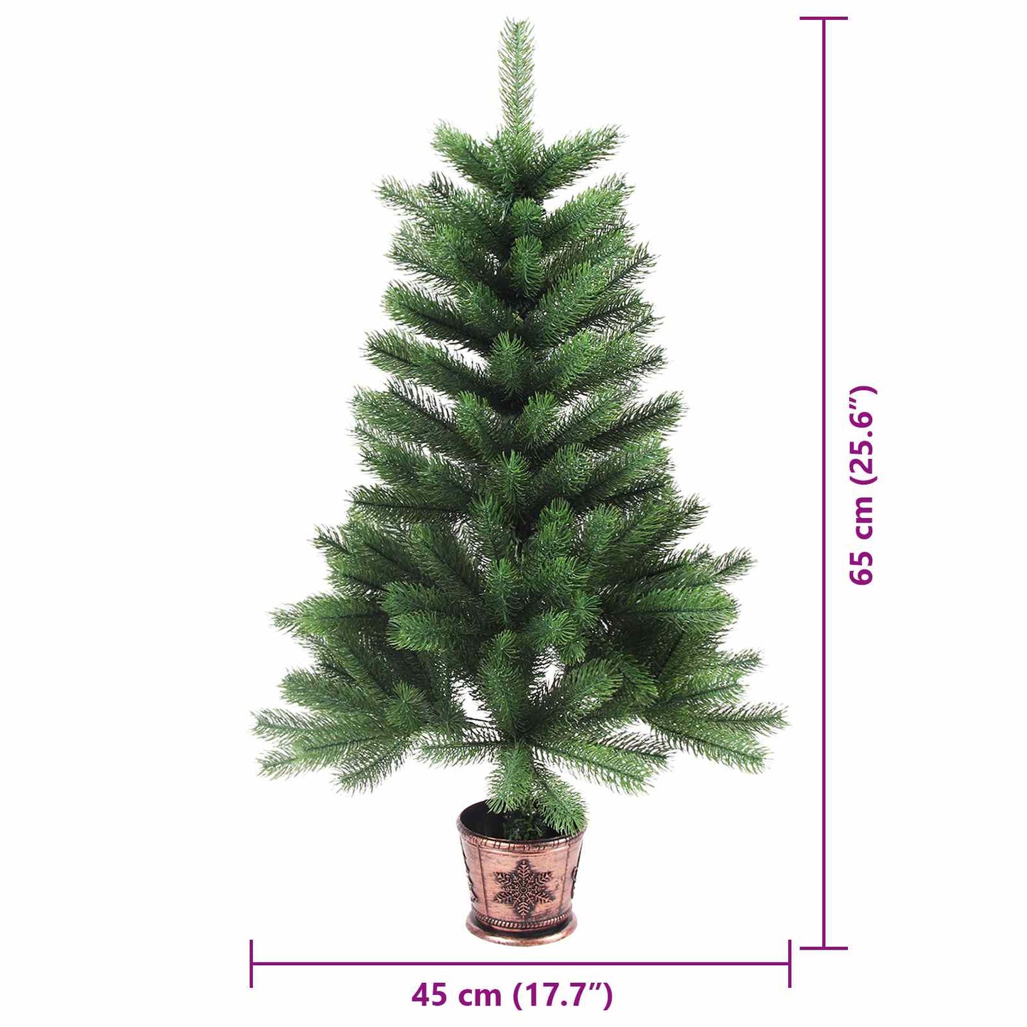 Juletre med 150 LED med stativ grønn 65 cm PE
