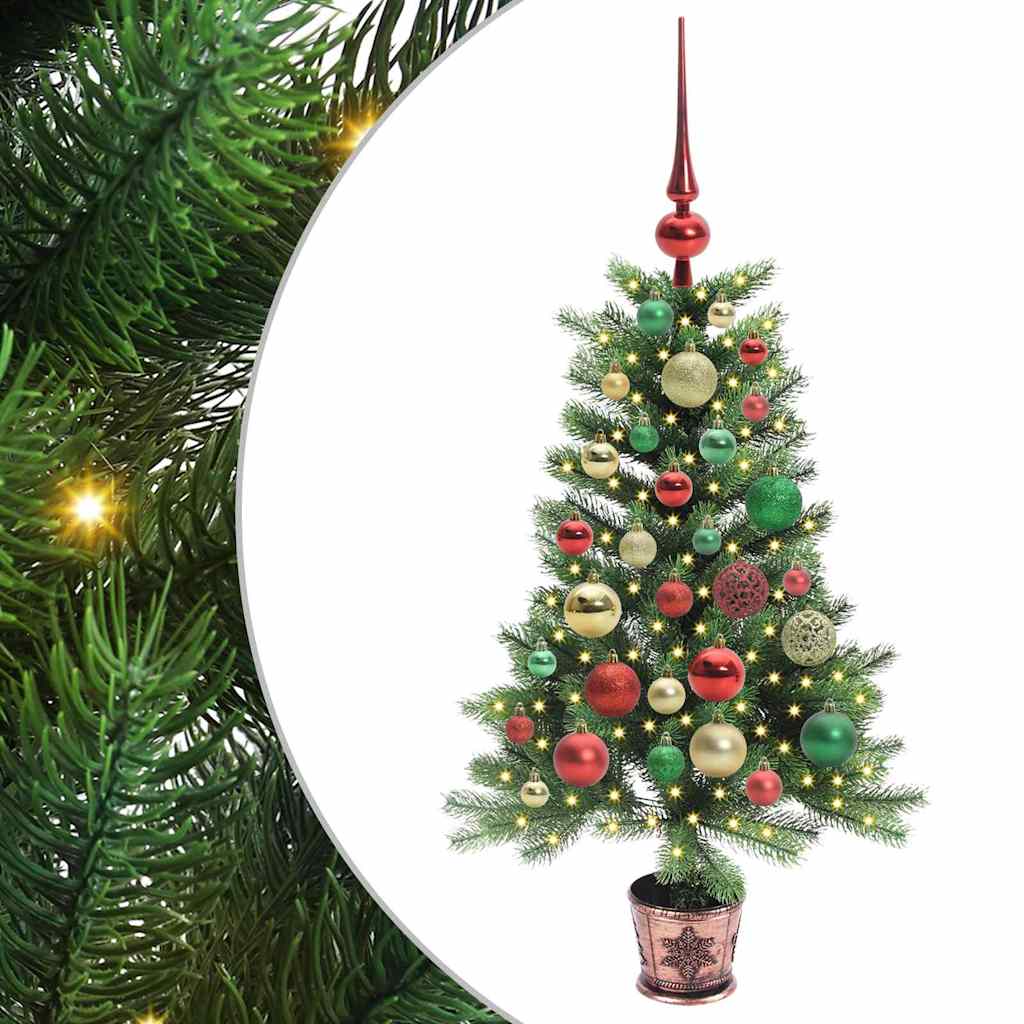 Juletre med 150 LED med stativ grønn 90 cm PE