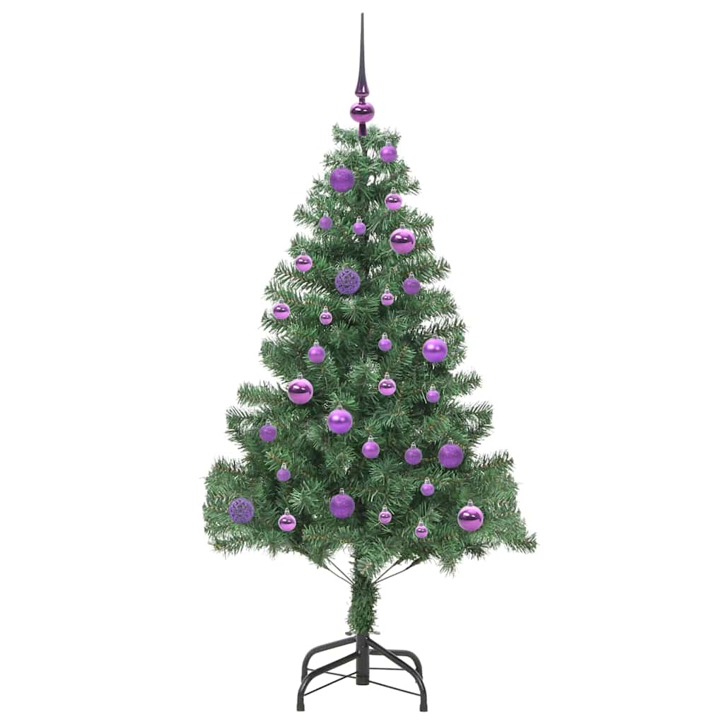 Juletre med 150 LED med stativ grønn 150 cm PVC