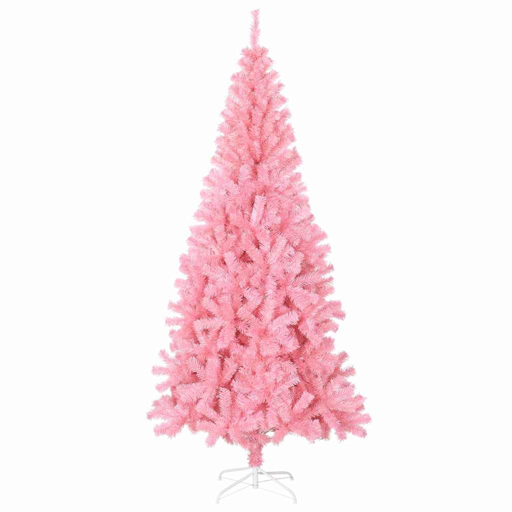 Juletre med 300 LED med stativ Rosa 210 cm PVC