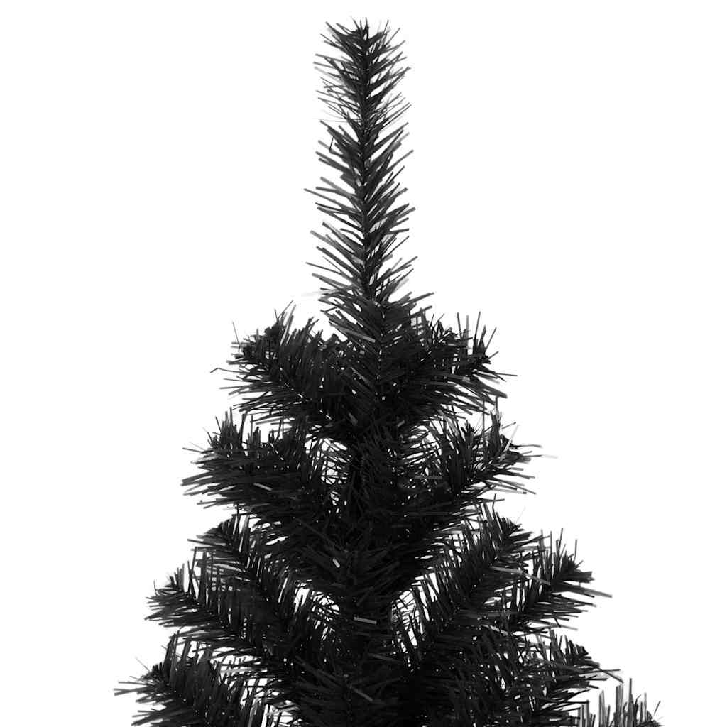 Juletre med 300 LED med stativ Svart 240 cm PVC vidaXL