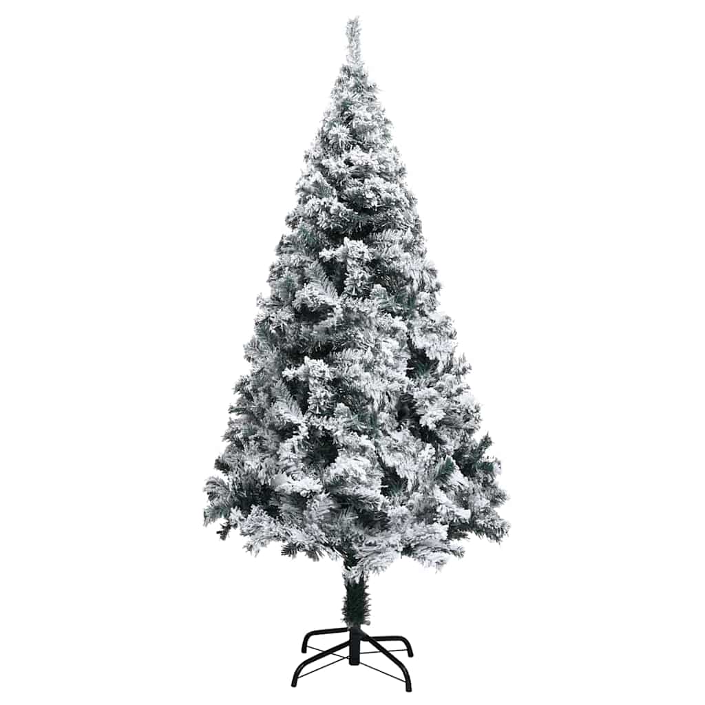 Kunstig juletre med 150 LED Hvit 150 cm PVC og Stål og Plast