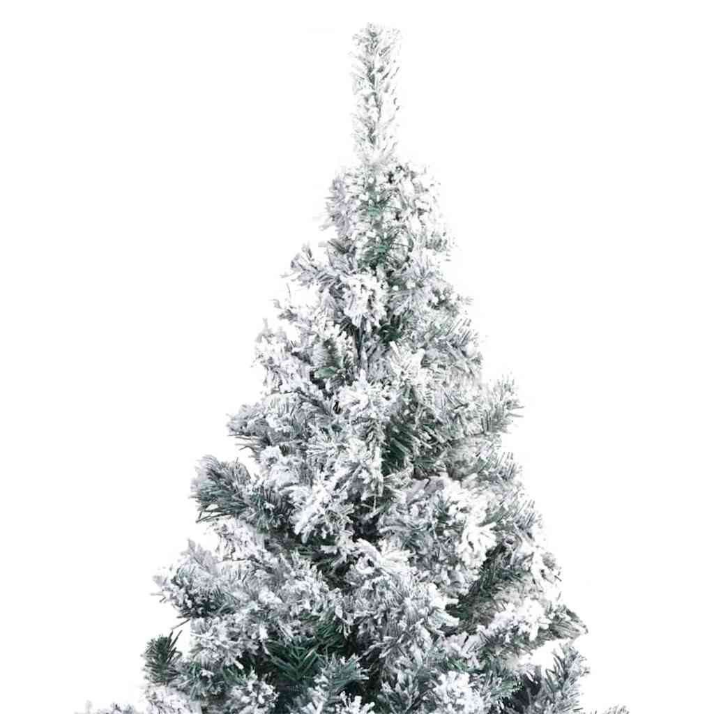 Kunstig juletre med 300 LED Hvit 180 cm PVC og Stål og Plast