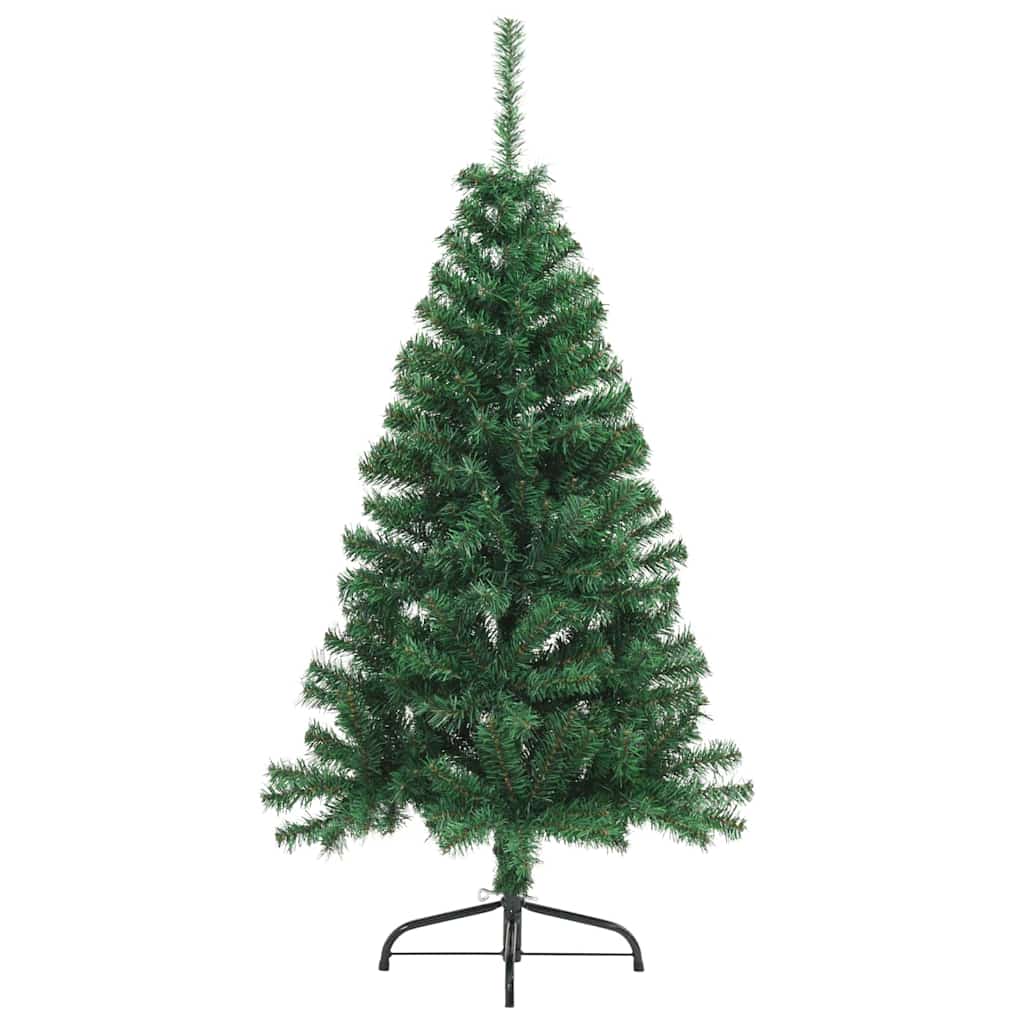 Kunstig Forhåndsopplyst Juletre med 150 LED grønn 120 cm PVC