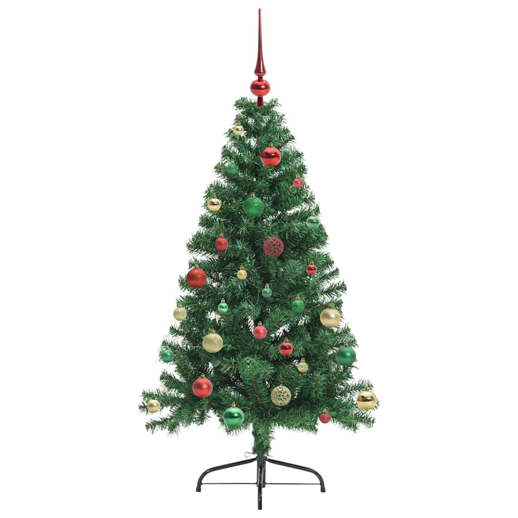 Kunstig Forhåndsopplyst Juletre med 150 LED grønn 150 cm PVC