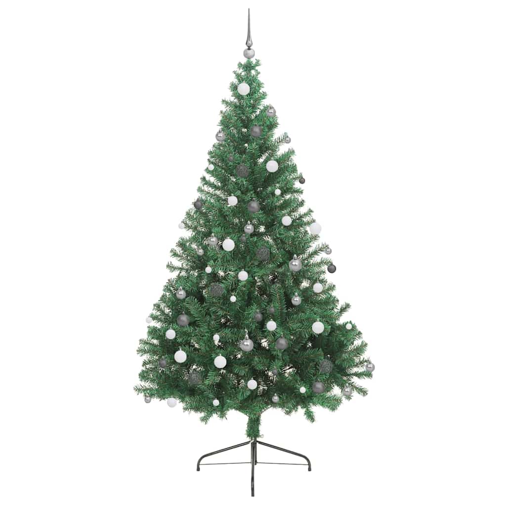 Kunstig Forhåndsopplyst Juletre med 300 LED grønn 240 cm PVC