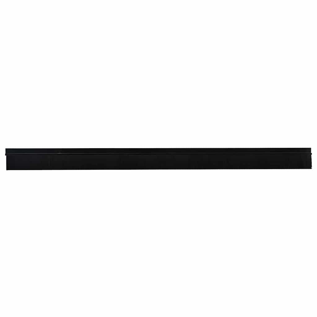 Selvhäftende dørbørstetninger 2 pcs Svart 100 cm
