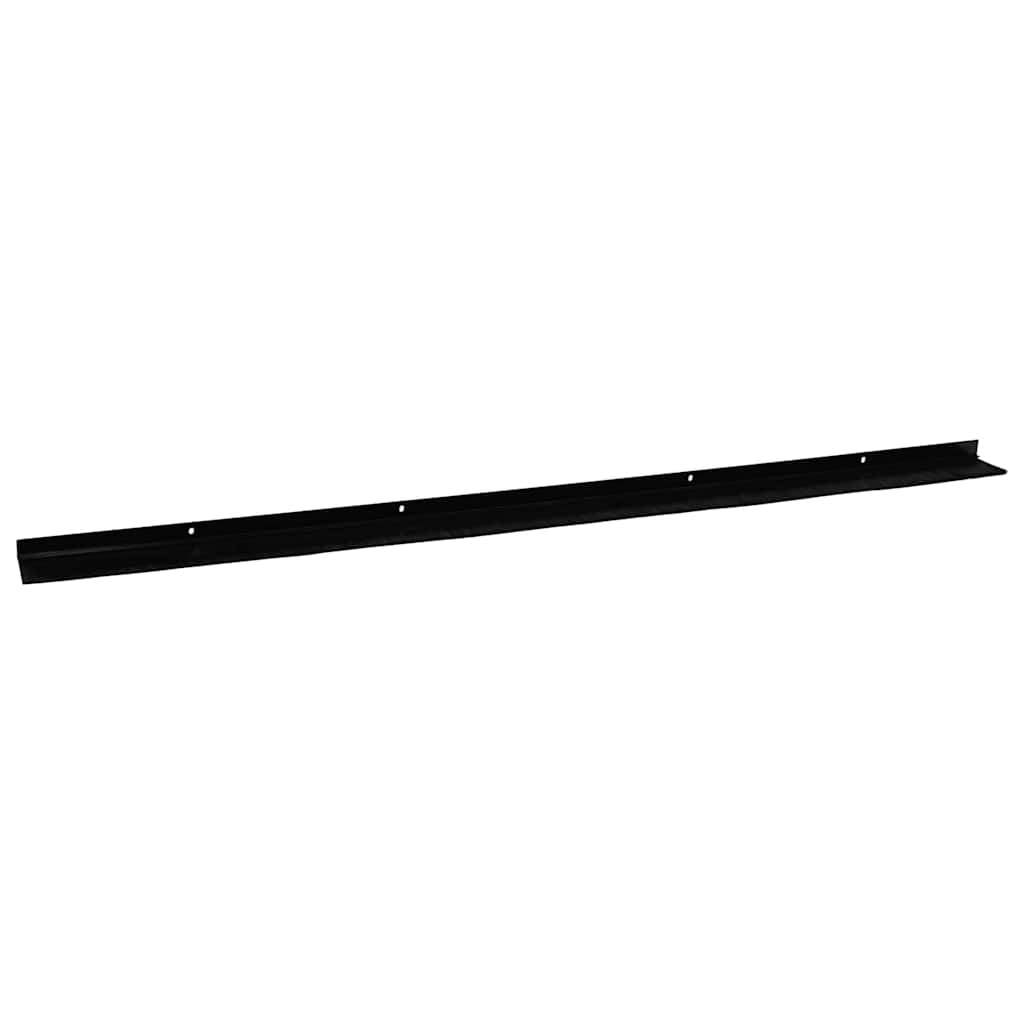 Skru-på dørbørste tetninger 12 pcs Svart 100 cm