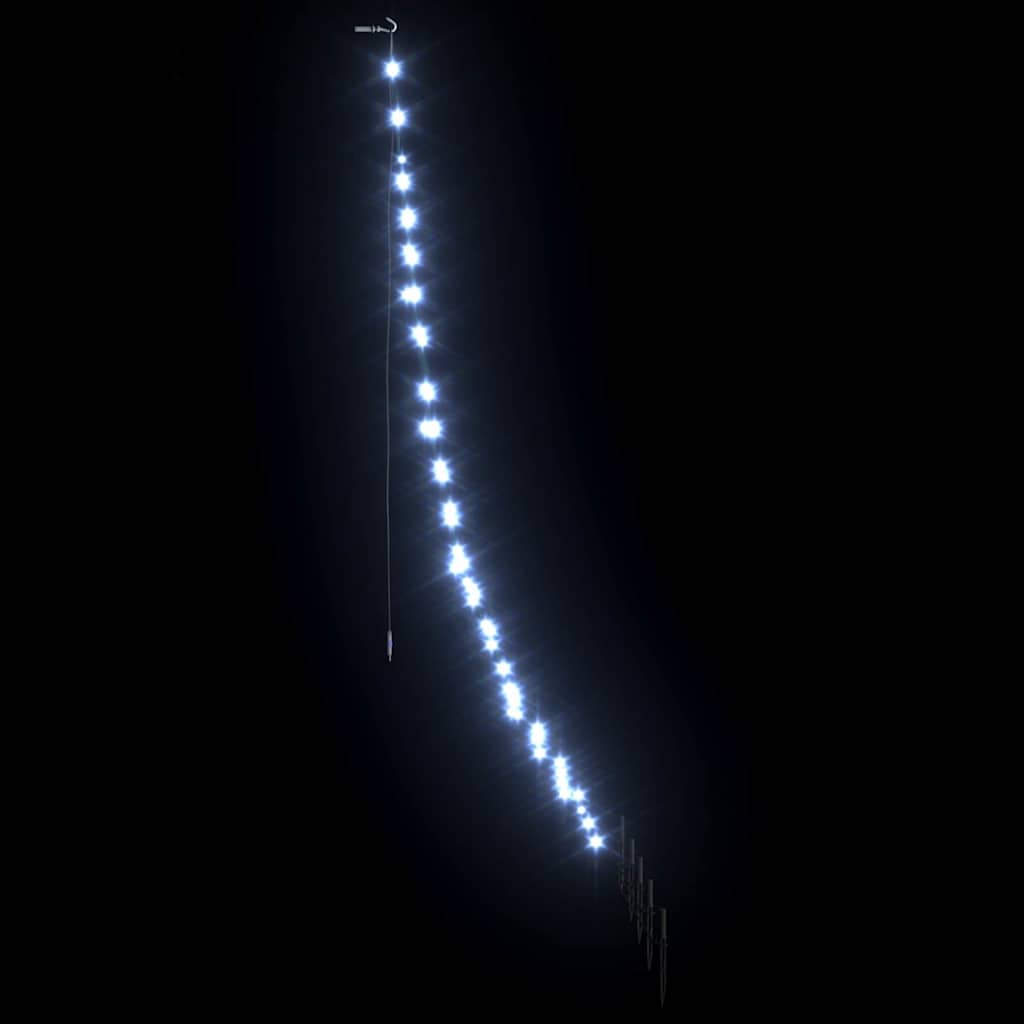 LED Juletre med Bakkepler med 112 LED Kaldhvit 182 cm Metall vidaXL