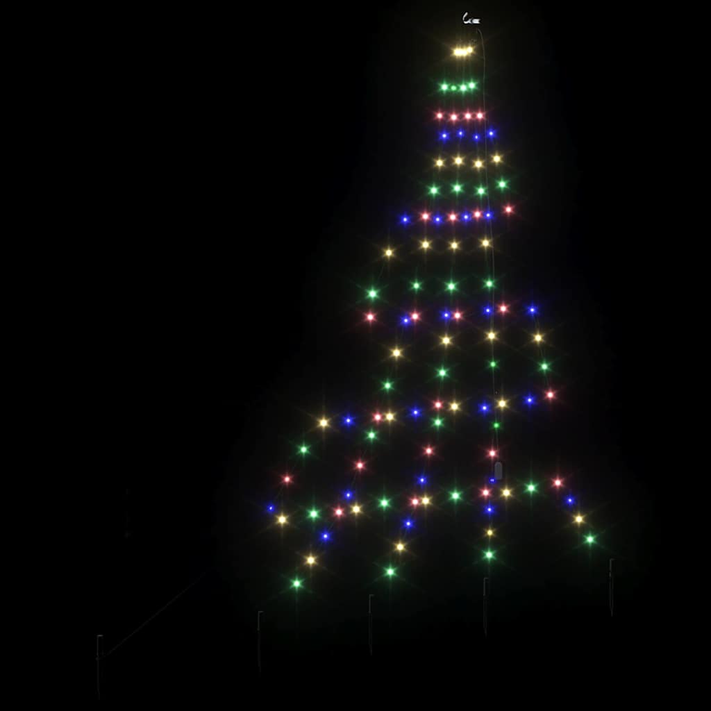 LED Juletre med Bakkepler med 112 LED Flerfarget 182 cm Metall