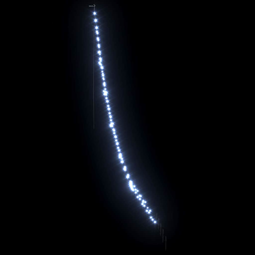 LED Juletre med Bakkepler med 168 LED Kaldhvit 306 cm Metall