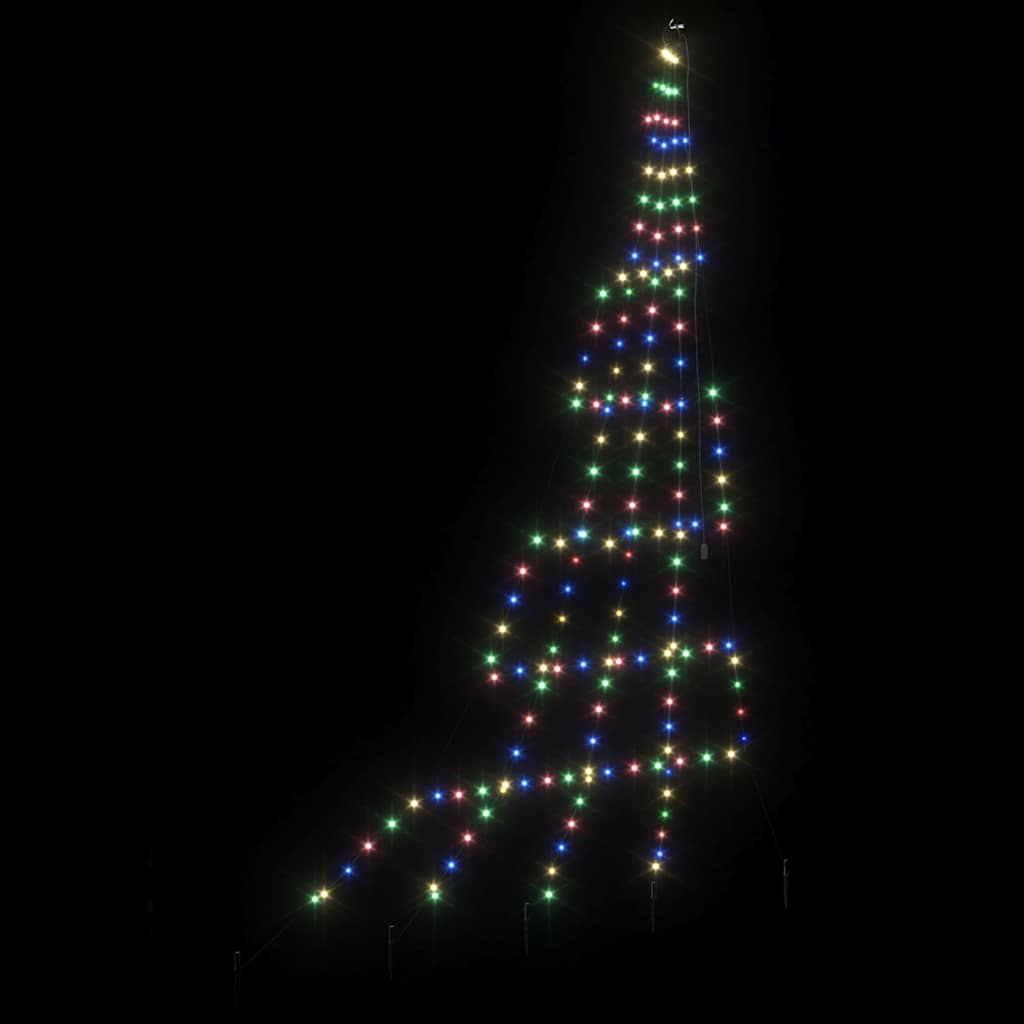 LED Juletre med Bakkepler med 168 LED Flerfarget 306 cm Metall