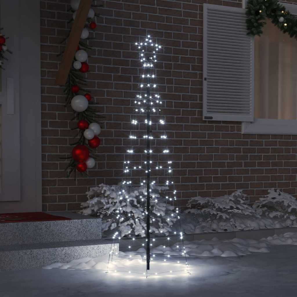 LED Juletre med Bakkepler med 390 LED Kaldhvit 250 cm Jern