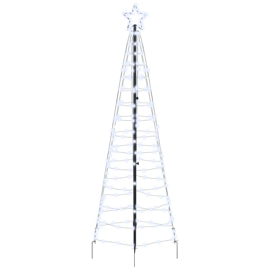 LED Juletre med Bakkepler med 390 LED Kaldhvit 250 cm Jern