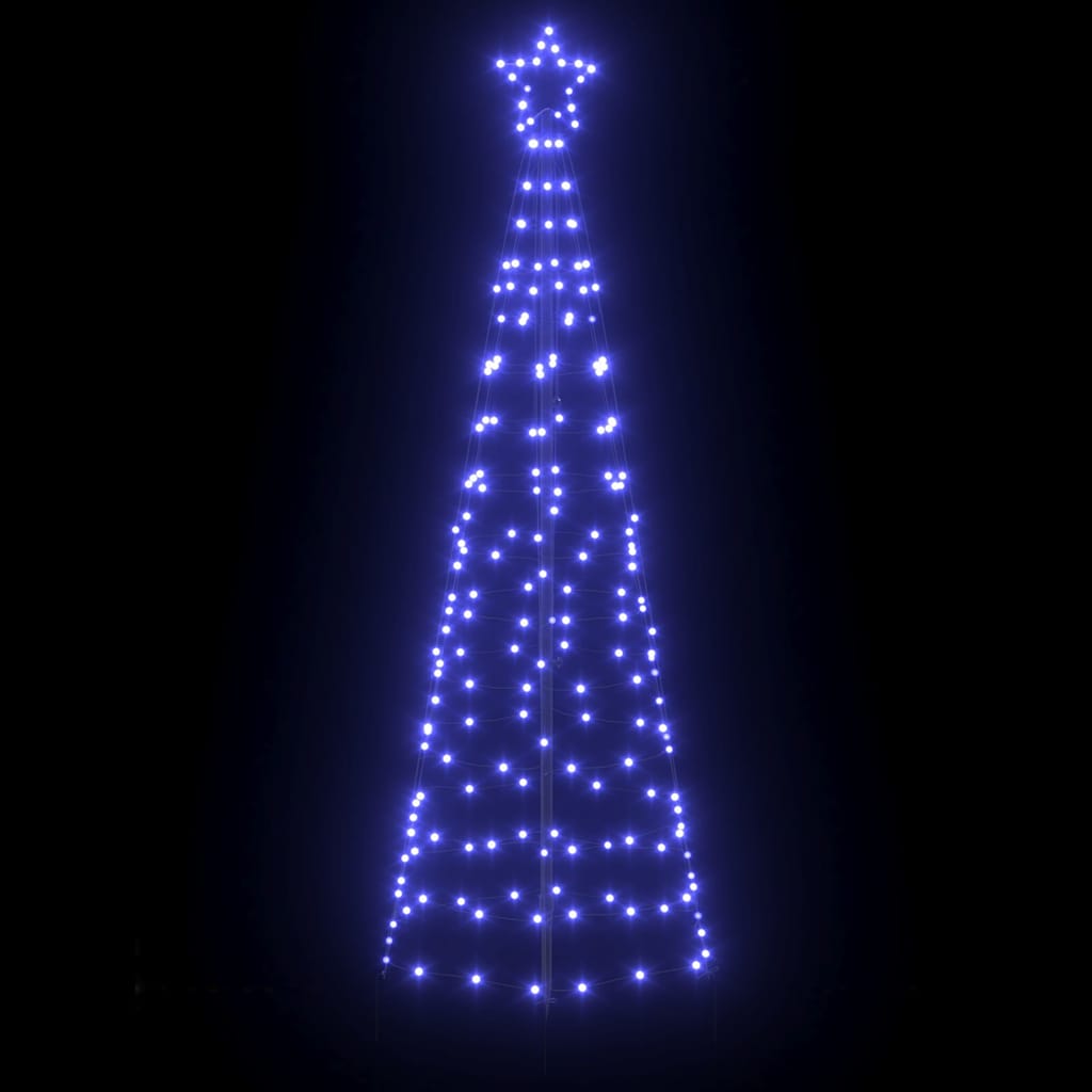LED Juletre med Bakkepler med 390 LED Blå 250 cm Jern