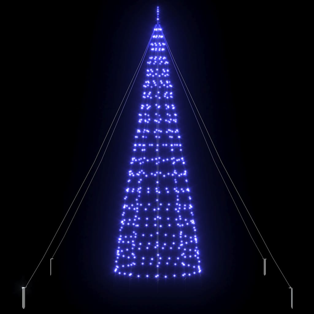 LED Juletre med Bakkepler med 800 LED Blå 400 cm Jern