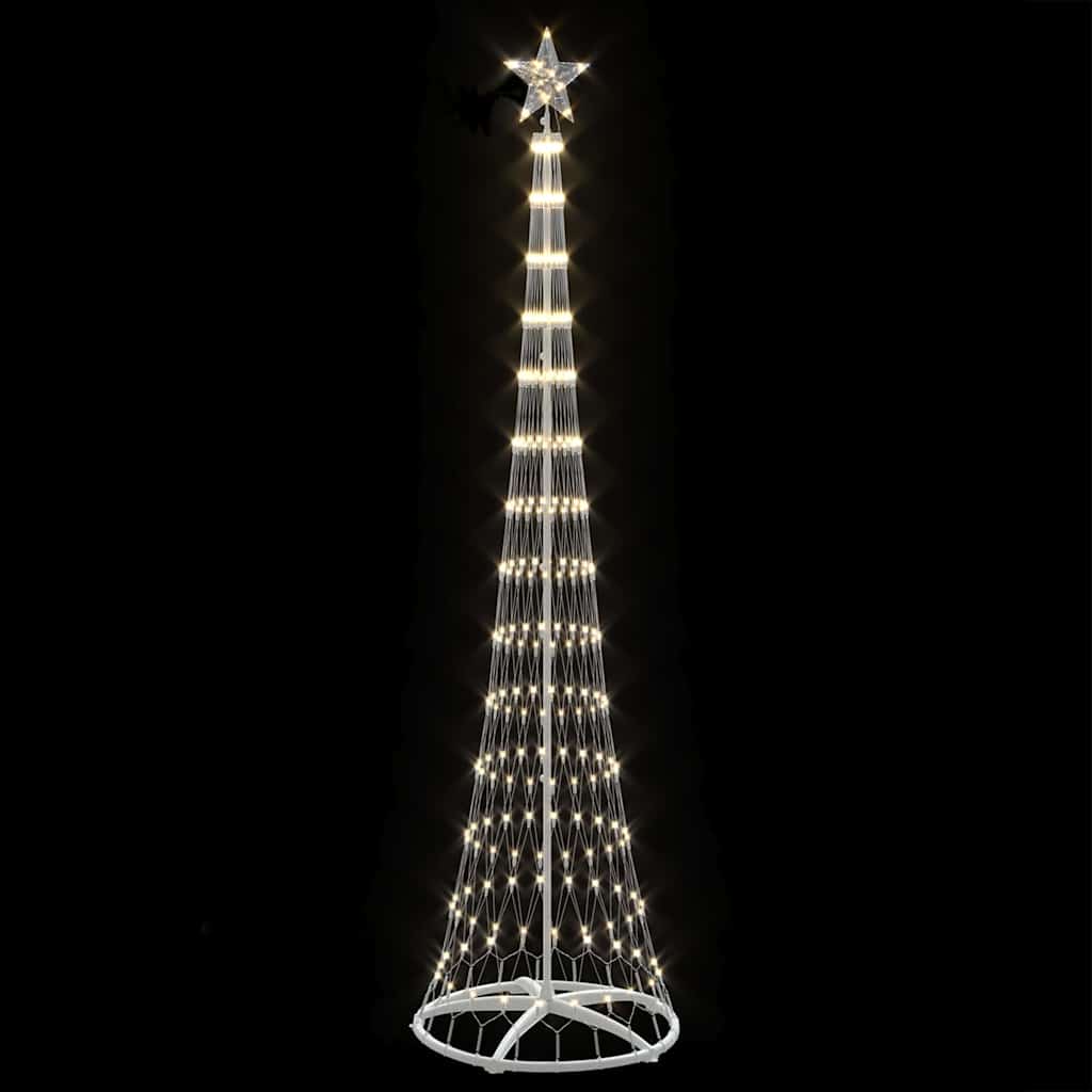 LED juletre med 290 LED med stativ Varmhvit 250 cm Metall