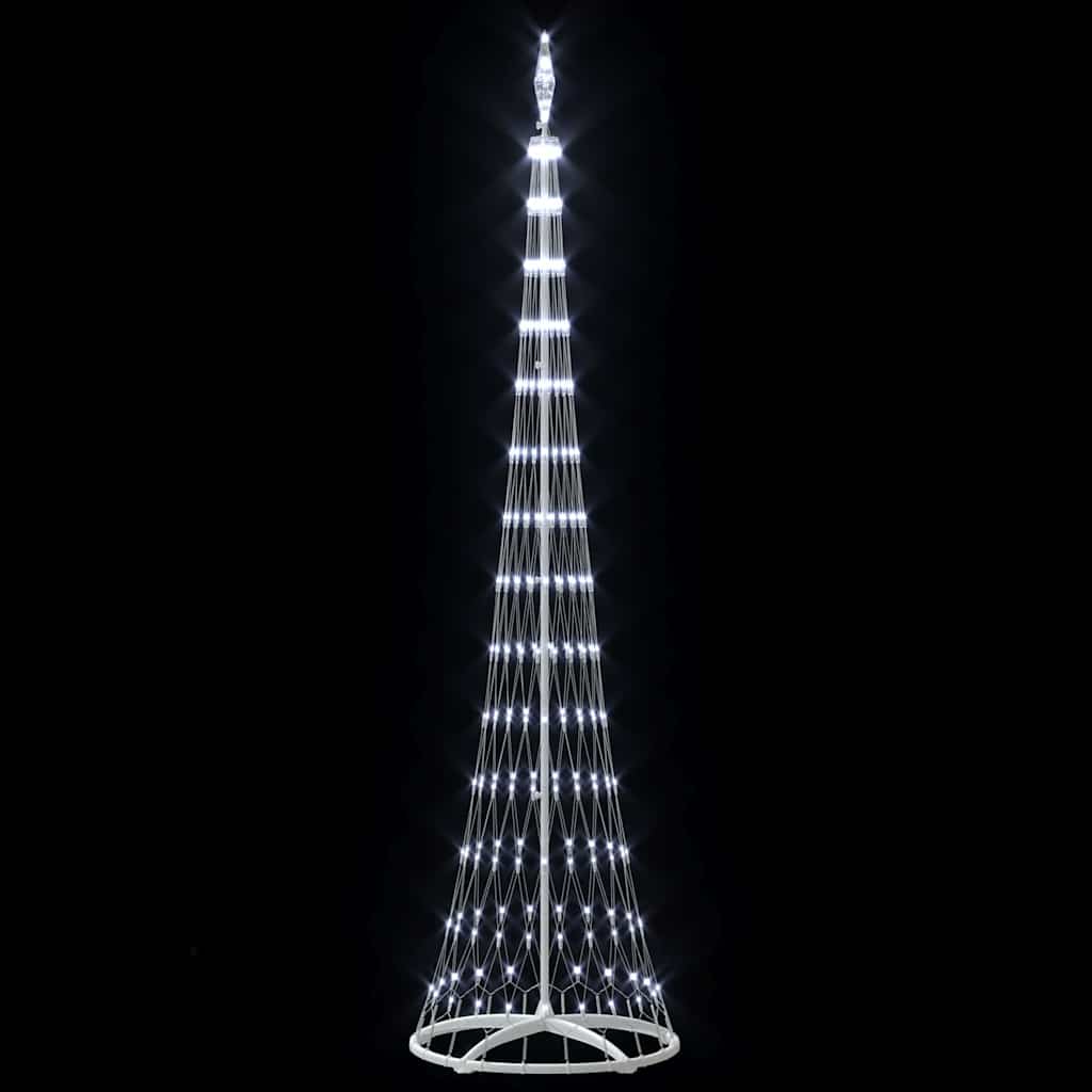 LED juletre med 290 LED med stativ Kaldhvit 250 cm Metall