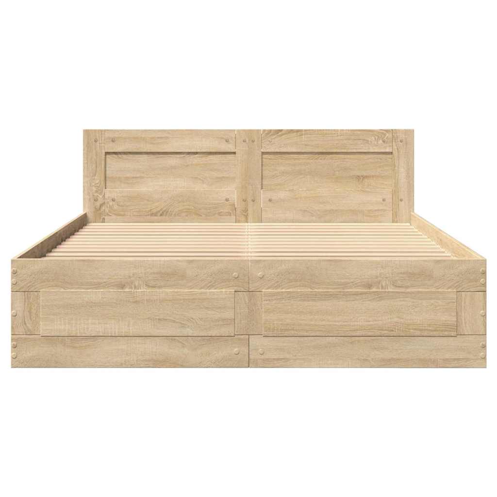Sengestamme med skuff Sonoma 137 x 188 cm Konstruert tre