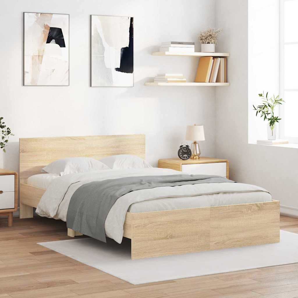 Sengestamme Veggmontert Sonoma 137 x 190 cm Konstruert tre
