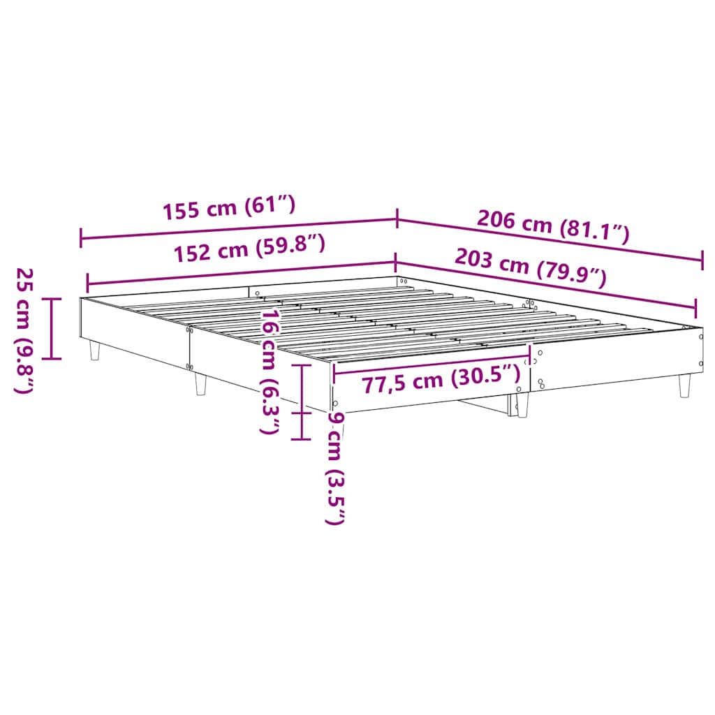 Sengestamme Sonoma 152 x 203 cm Konstruert tre