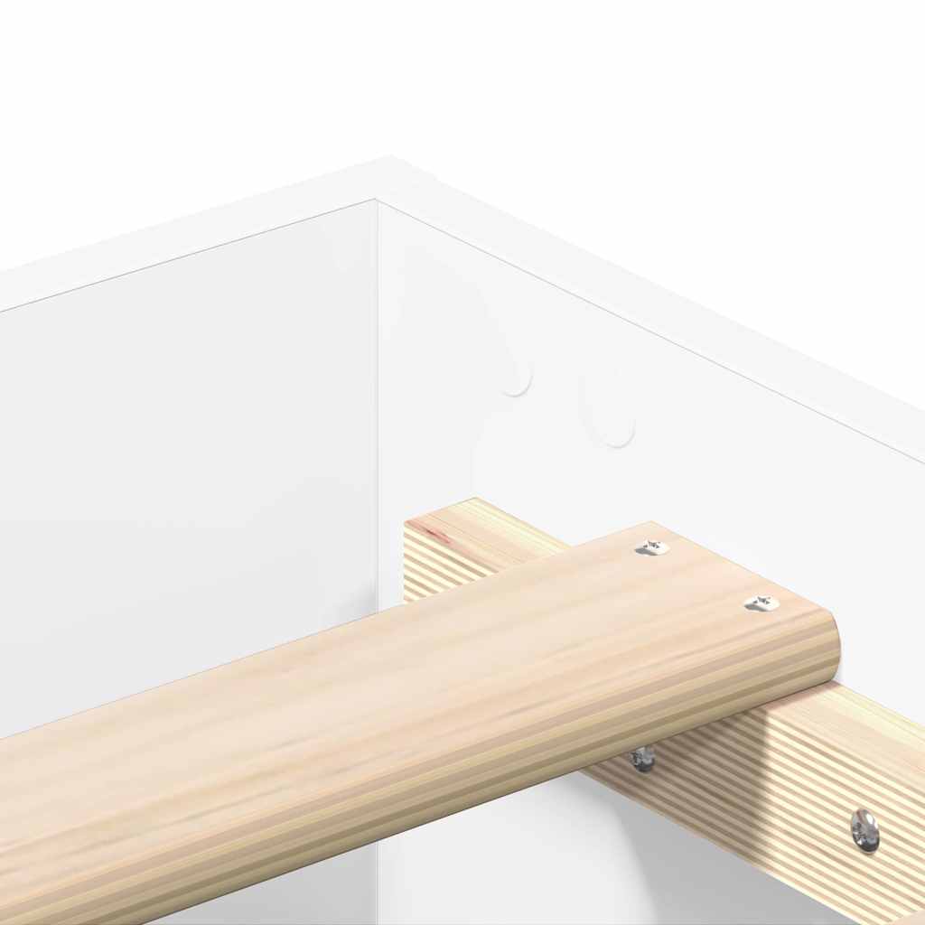 Sengestamme 2 pcs Hvit 152 x 203 cm Konstruert tre