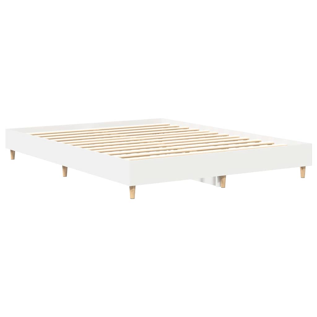 Sengestamme 2 pcs Hvit 152 x 203 cm Konstruert tre