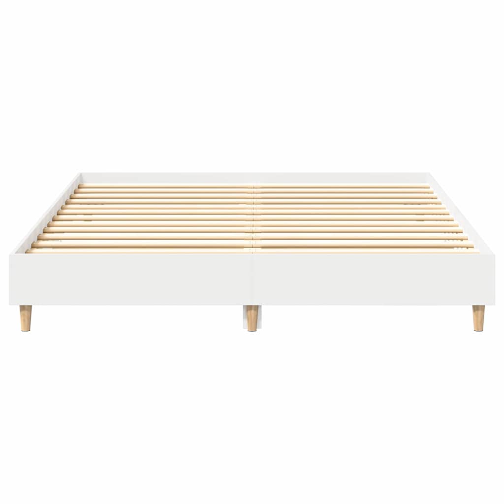 Sengestamme 2 pcs Hvit 152 x 203 cm Konstruert tre