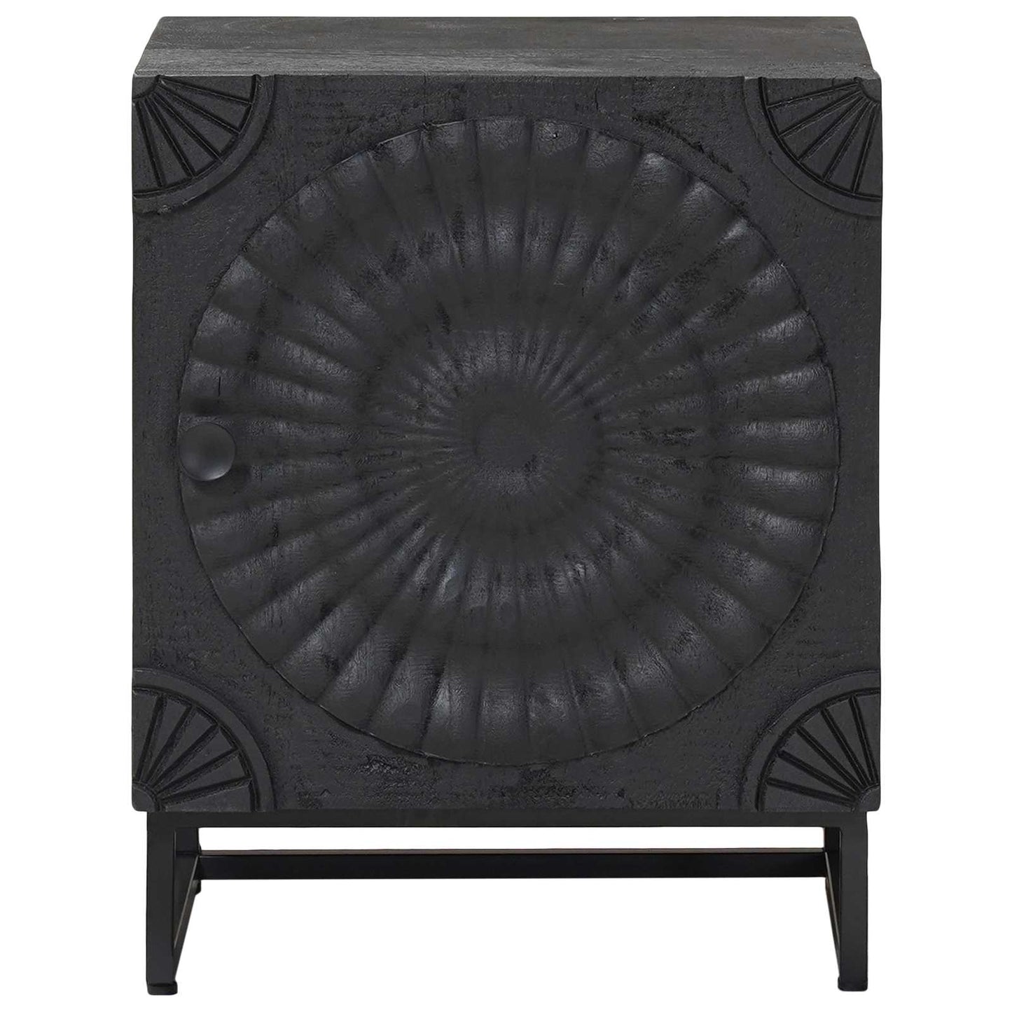 Håndlaget sengeskap Svart 40 x 30 x 50 cm Massiv mango tre