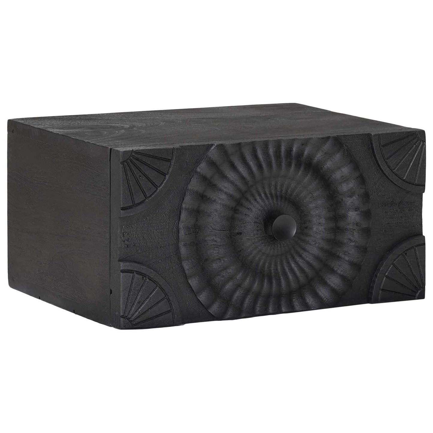 Håndlaget sengeskap Svart 40 x 30 x 20 cm Massiv mango tre