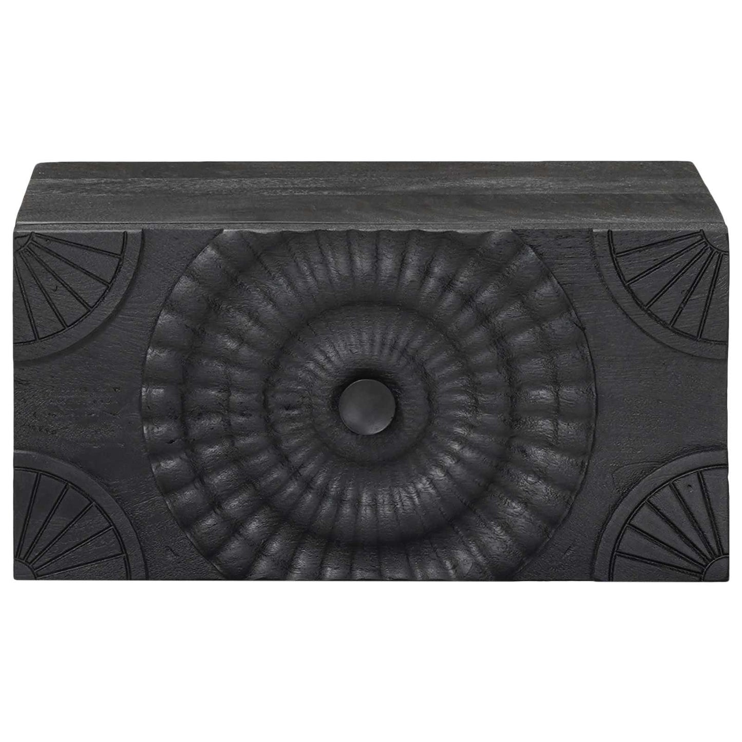 Håndlaget sengeskap Svart 40 x 30 x 20 cm Massiv mango tre
