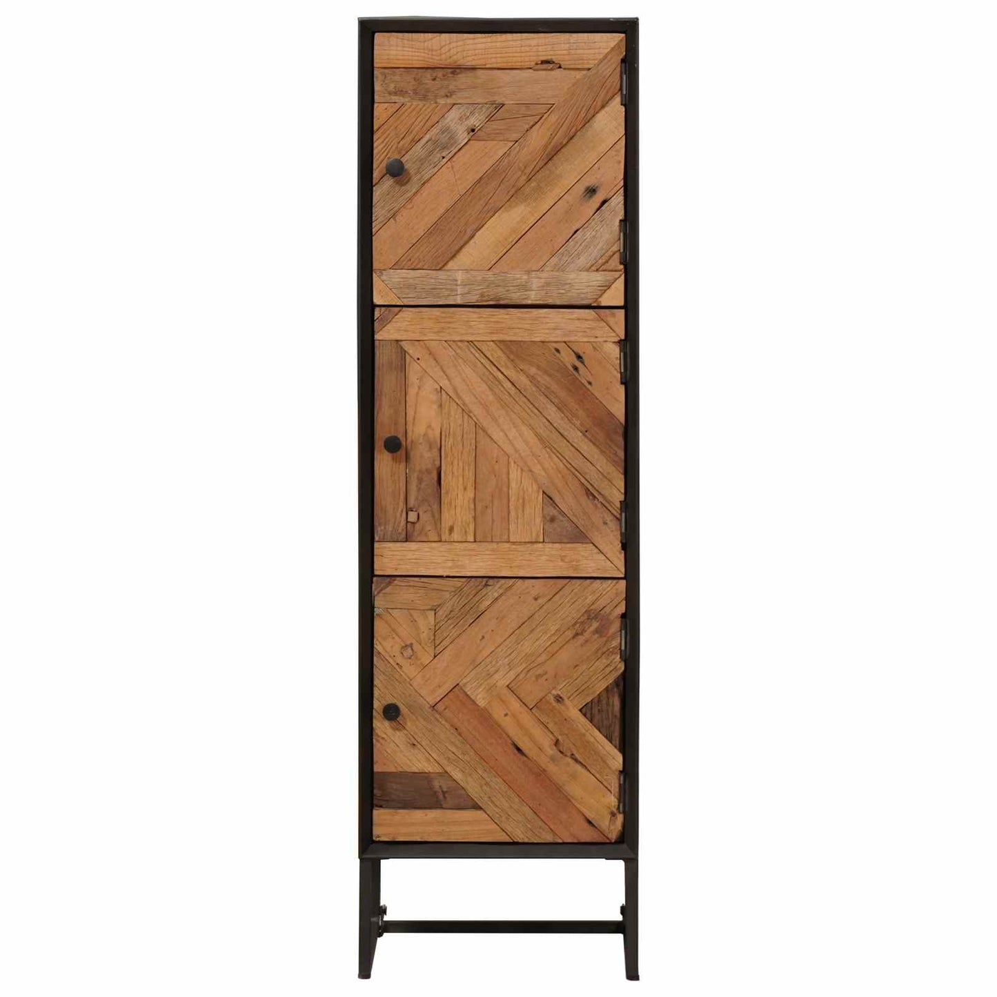 Høyskap 35 x 30 x 120 cm Solid gjenbrukt tre og konstruert tre