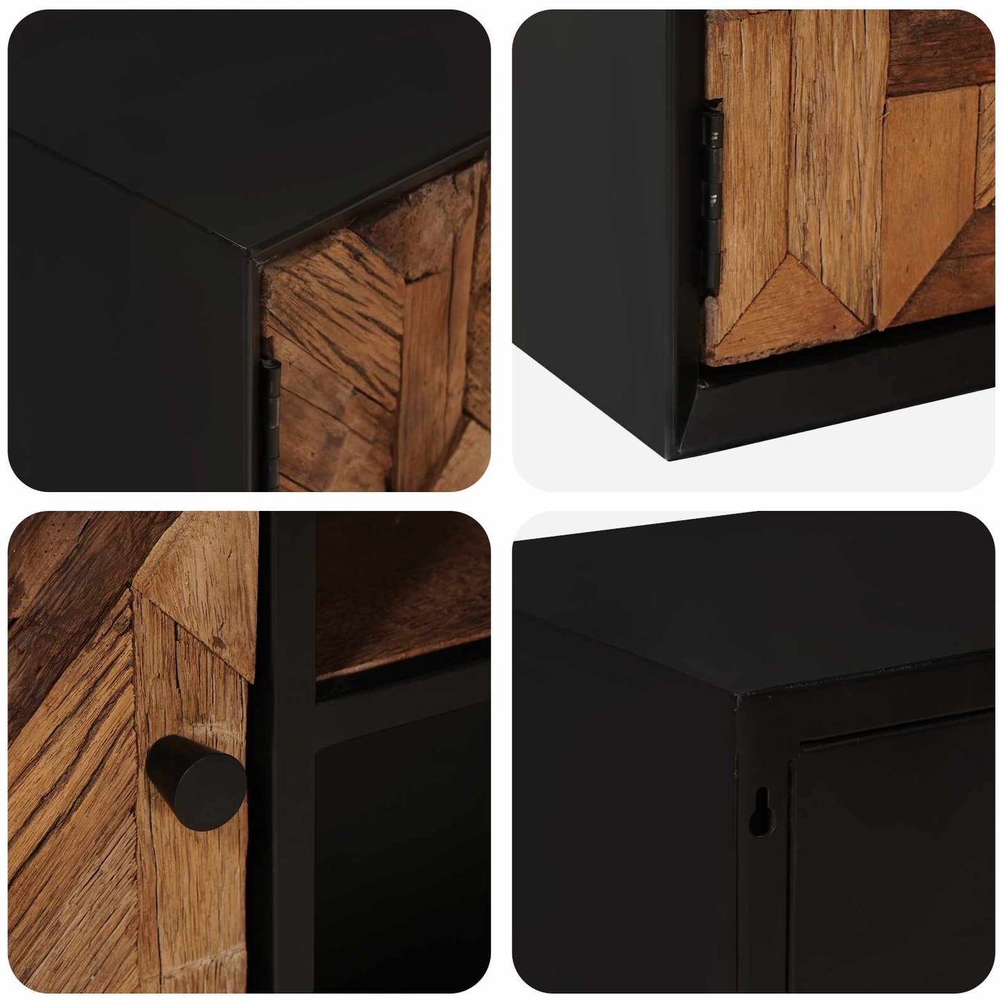 TV-skap 105 x 30 x 35 cm Solid gjenbrukt tre og konstruert tre