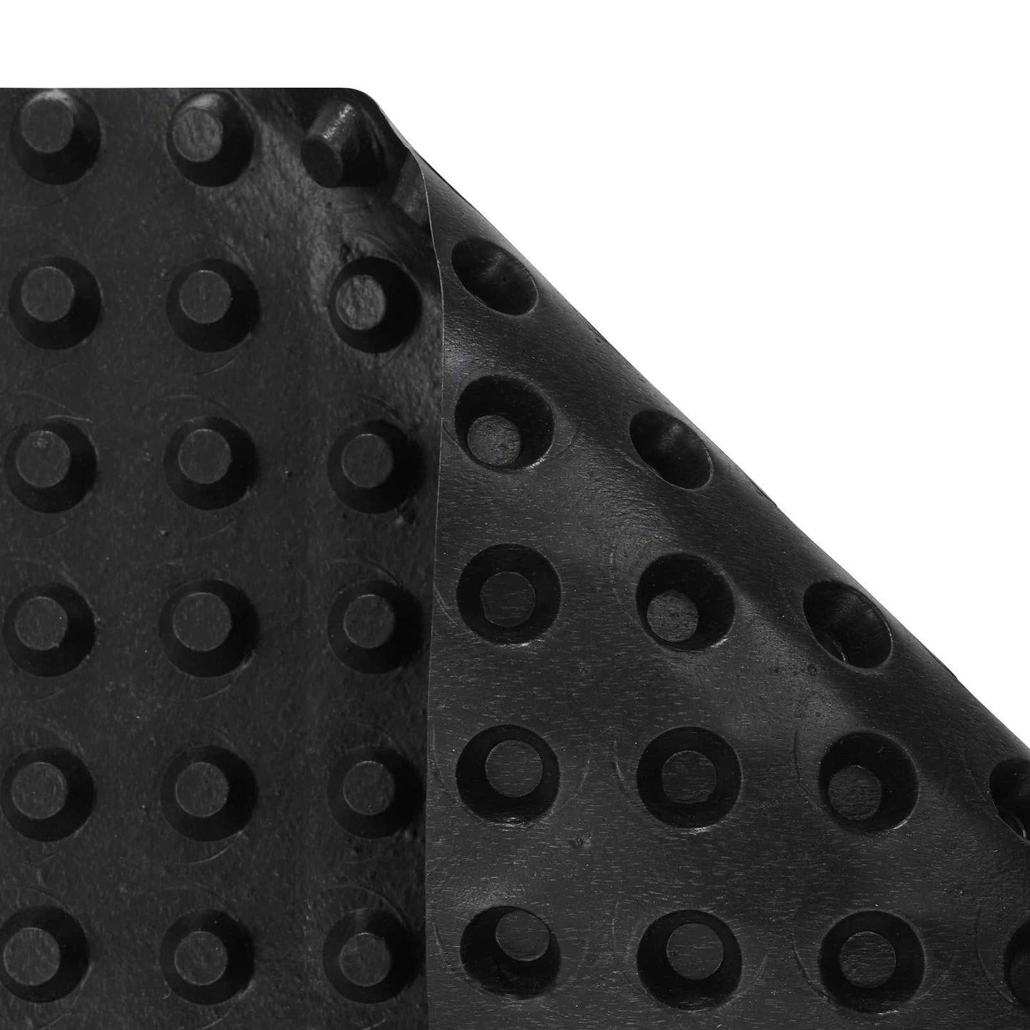 Prikket dreneringsark 2 pcs Svart 0,5 x 20 m HDPE