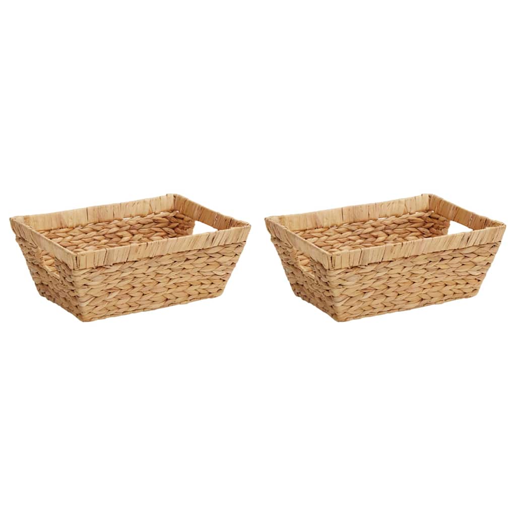 Oppbevaringskurver 2 pcs Naturlig 38 x 28 x 15 cm Vannhyasint