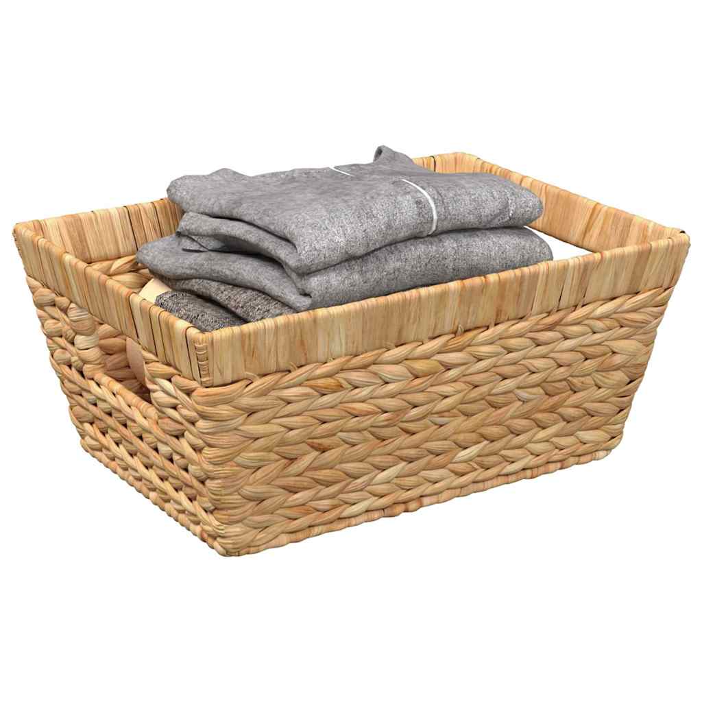 Oppbevaringskurver 2 pcs Naturlig 38 x 28 x 15 cm Vannhyasint