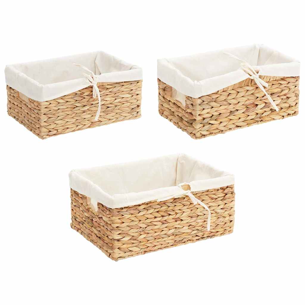 Oppbevaringskurver 3 pcs Naturlig Vannhyasint