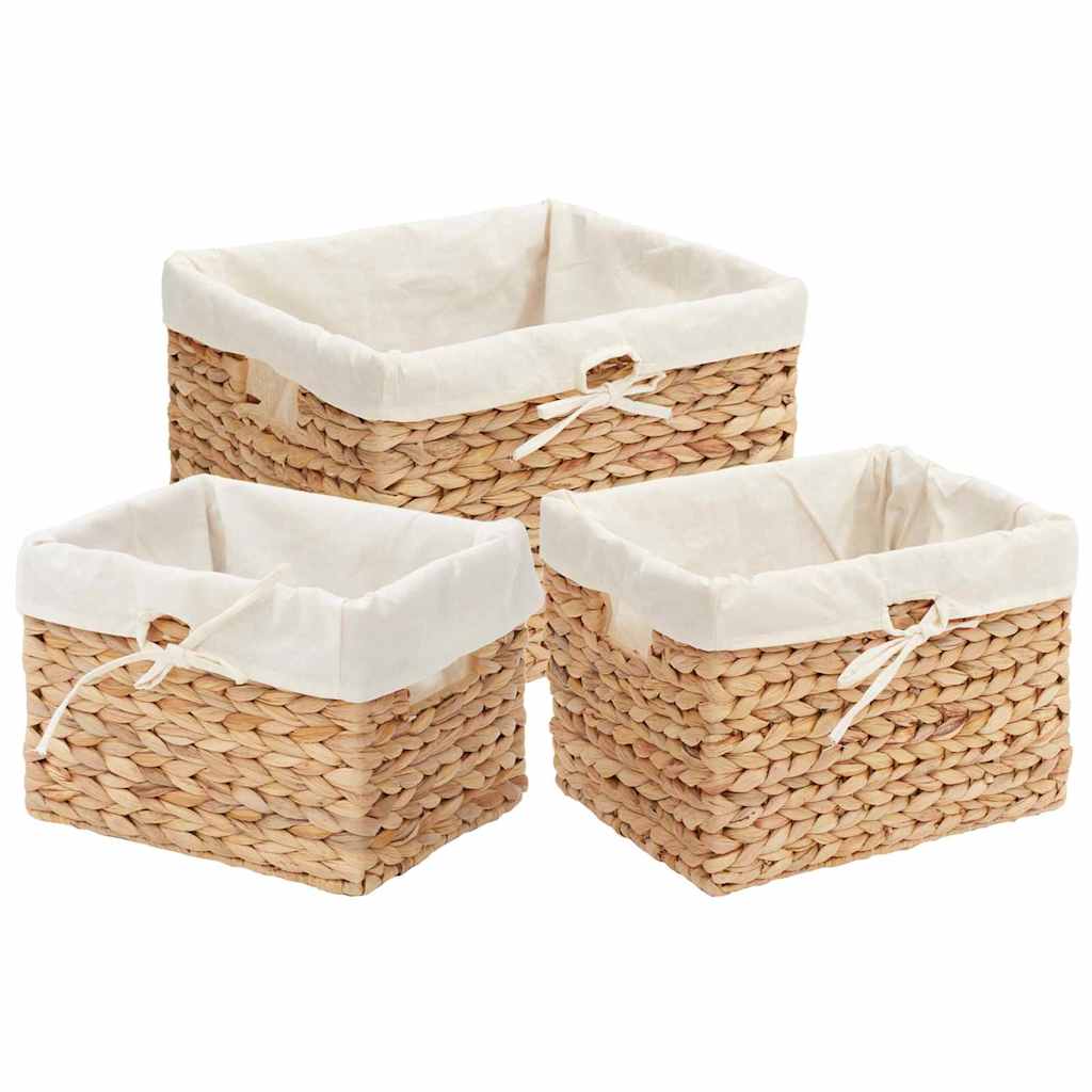 Oppbevaringskurver 3 pcs Naturlig Vannhyasint