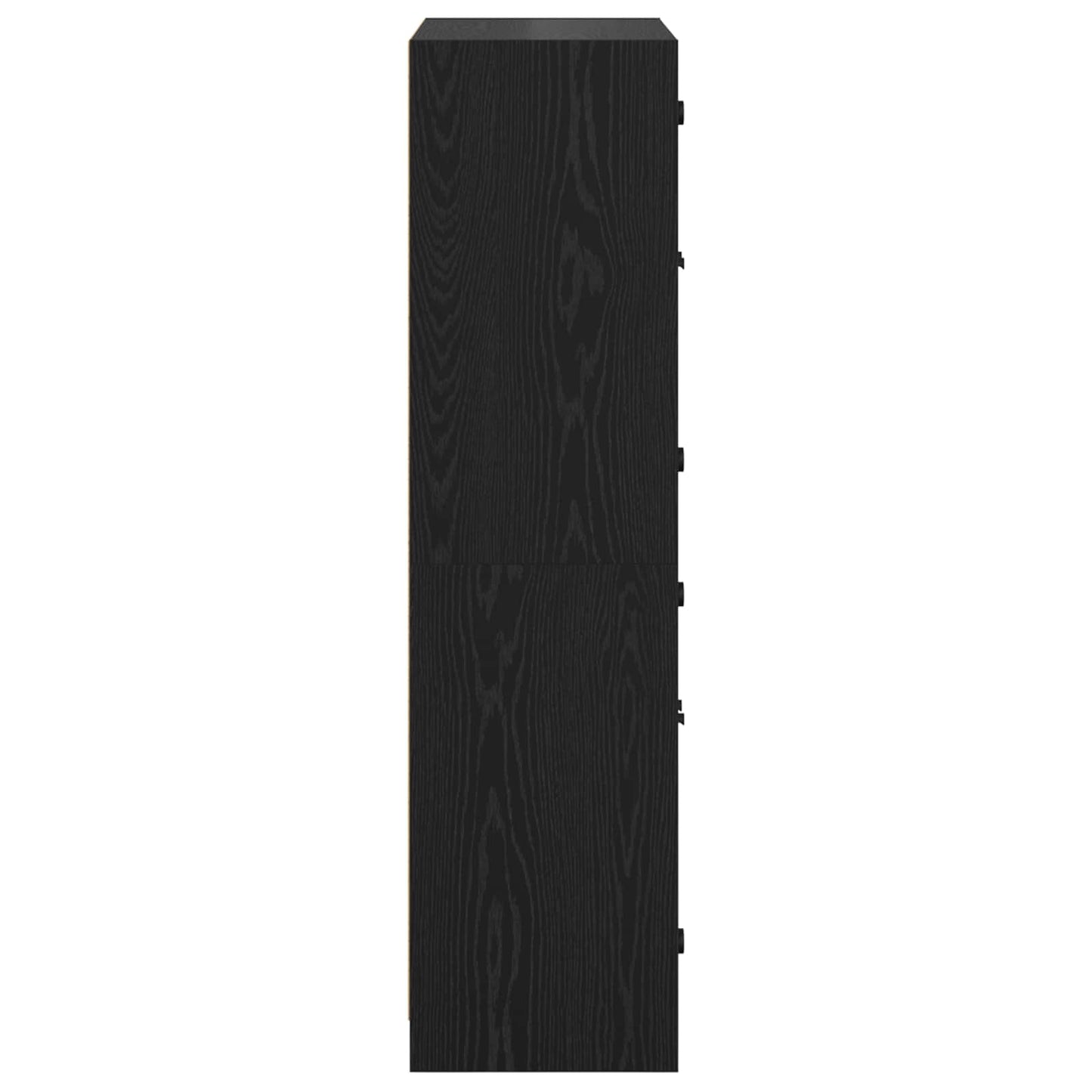 Høyskap Svart Eik 68 x 37 x 142 cm Konstruert tre